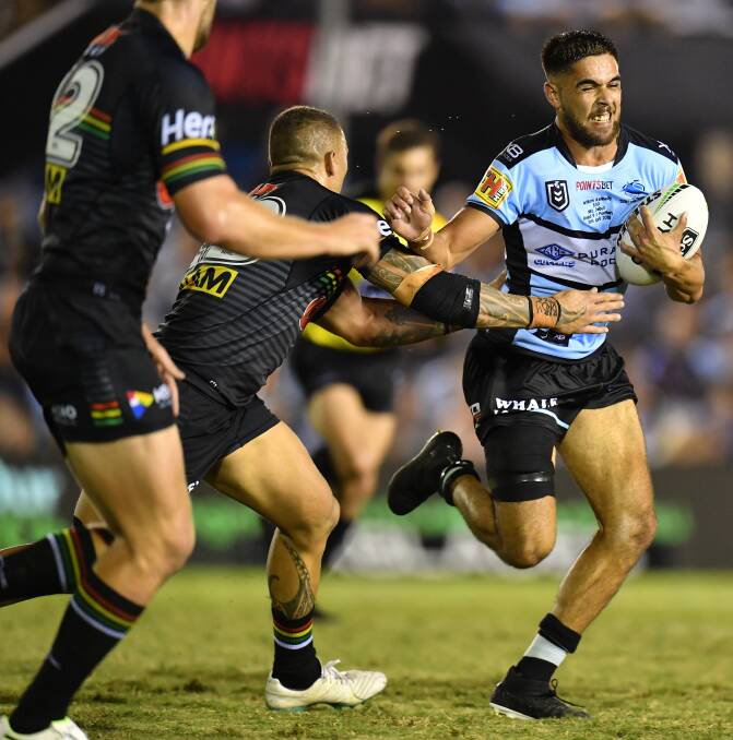 HAPPY BIRTHDAY:  William Kennedy made his NRL debut for Cronulla on Thursday, a day he also celebrated his 22nd birthday. Photo: AAP