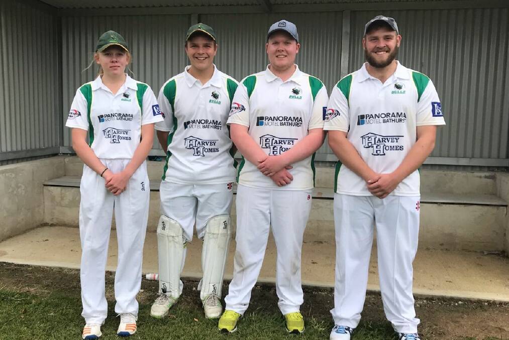 TALENTED BUNCH: Amy, Blake, Adam and Andrew Kreuzberger before last season's presidents cup grand final. Andrew started the new season in style with a career best 162 in second grade. Photo: CONTRIBUTED