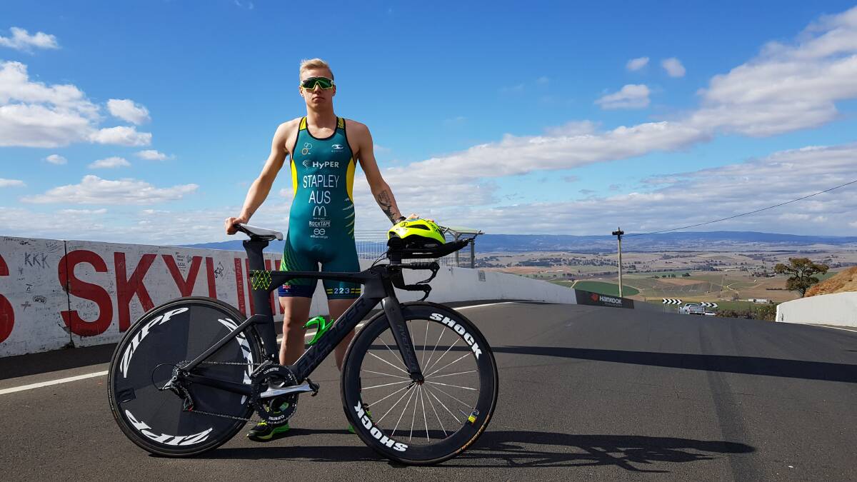 MOUNTING A CHALLENGE: Josh Stapley will race at the ITU World Triathlon Grand Final on Sunday at the Gold Coast. Photo: CONTRIBUTED