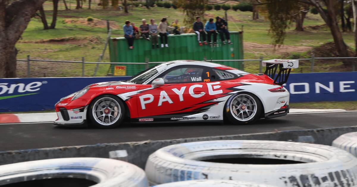 CLIMBING UP: David Wall managed to make his way from fifth to first in the opening Carrera Cup race at Mount Panorama. Photo: PHIL BLATCH