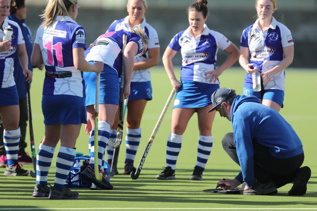 IN THE GROOVE: There is a good feeling amongst the St Pat's side Ben Weal coaches ahead of Saturday's women's Premier League Hockey grand final. Photo: PHIL BLATCH