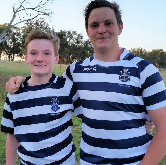 Brothers Lachlan and Tom Hooper both played rugby for Stannies in their junior years. Tom has worn the green and gold of an Australian representative and now Lachlan is set to do the same. Picture supplied