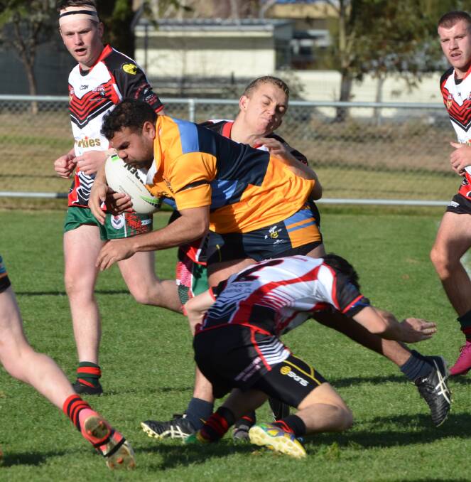 CHARGE: Mungoes prop Daniel Kennedy made good yards in Saturday's New Era Cup win over Lithgow. Photo: ANYA WHITELAW