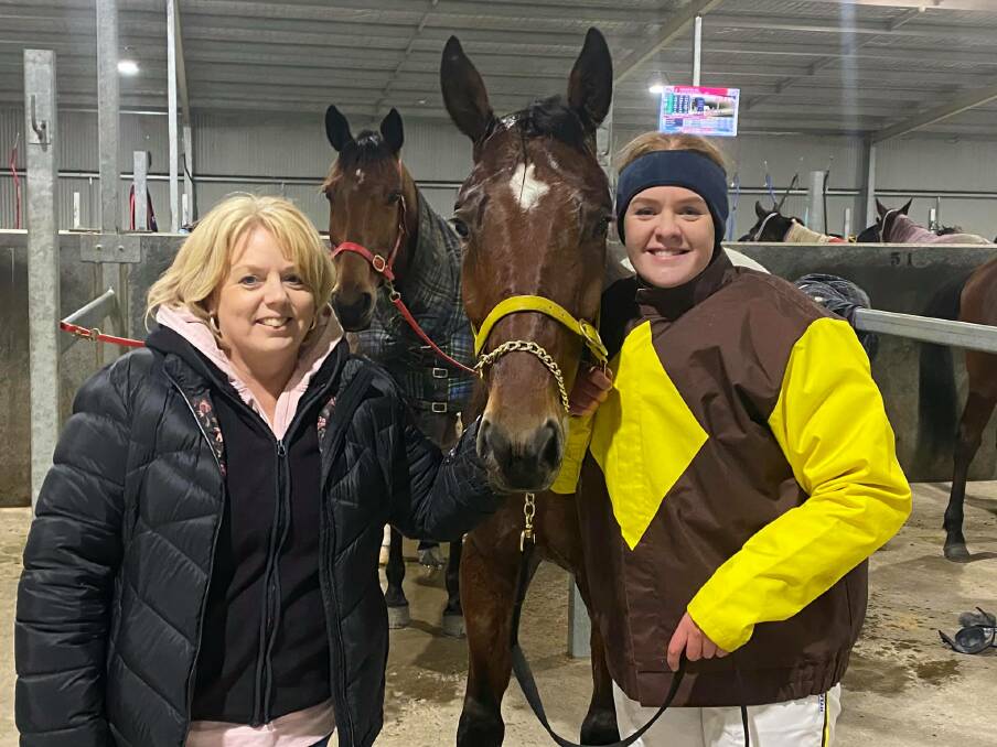 SPECIAL MOMENT: Erika Dwyer landed the first win of her driving career on Wednesday night. Photo: AMY REES