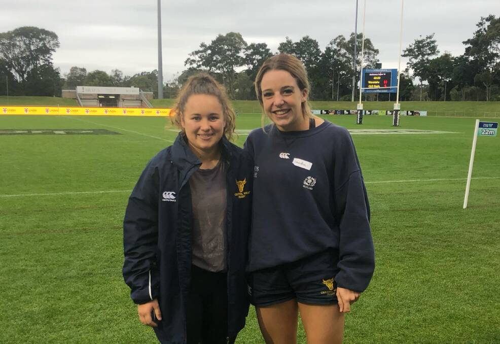 SUPER SATURDAY: Bathurst's Claudia McLaren (right) and Dubbo's Olivia Creswick played with the Super W Selects.