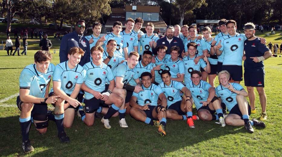 GLORY: Cam Trengove and his NSW I team-mates took out the Australian Schools Rugby Union Championship. Photo: PAUL SEISER/SPA IMAGES