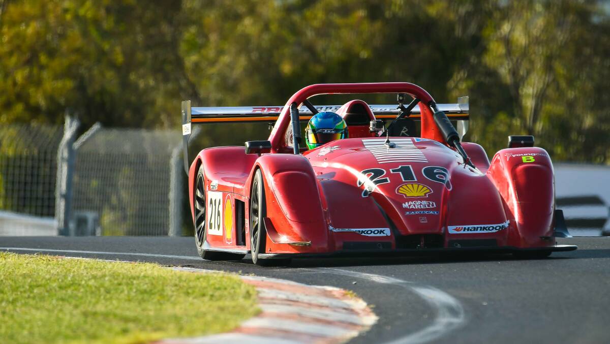 TOUGH DAY: Brad Shiels clocked a Radical Australia Cup Mount Panorama lap record on Friday, but it won't stand given his car was underweight. Photo: KEITH McINNES/RADICALS AUSTRALIA