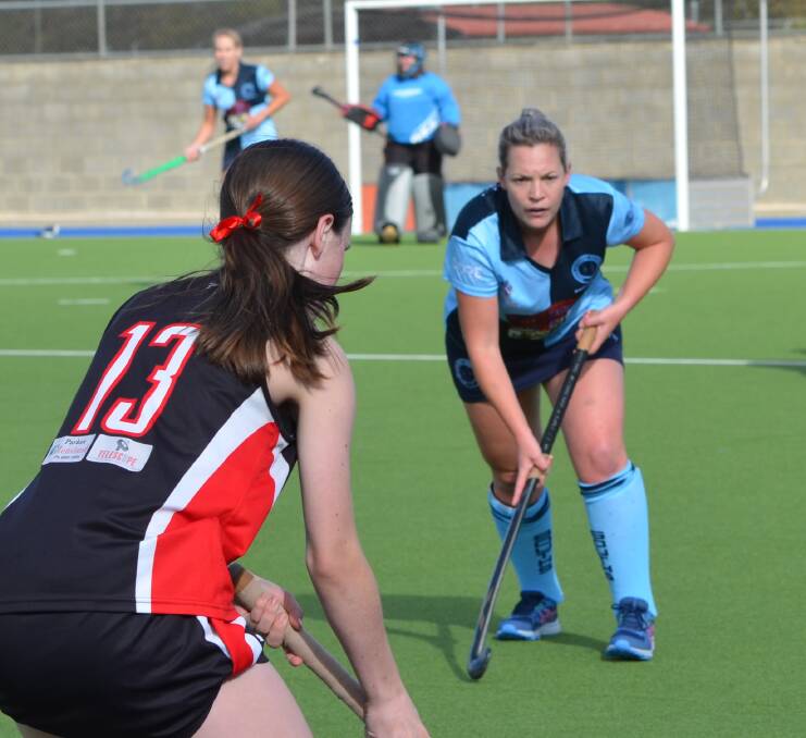 FOCUS: Ali Stanford and her Souths team-mates are intent on playing finals hockey this season. This Saturday they'll face Orange United. Photo: ANYA WHITELAW