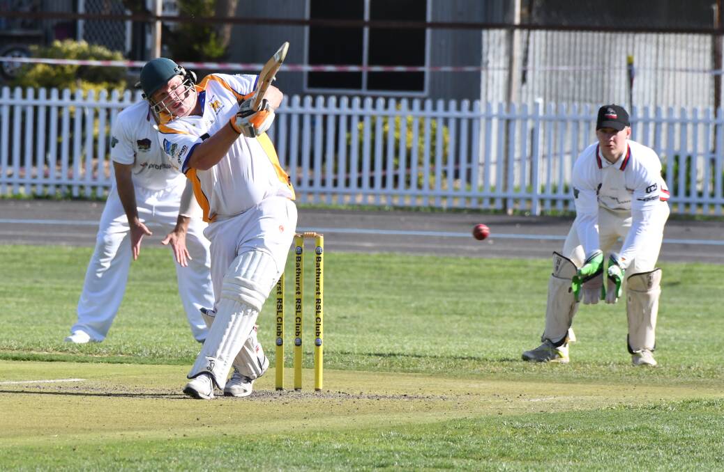 GOOD DAY OUT: Jeremy Thackray hit an aggressive 30 opening the batting for Rugby Union. Photo: CHRIS SEABROOK