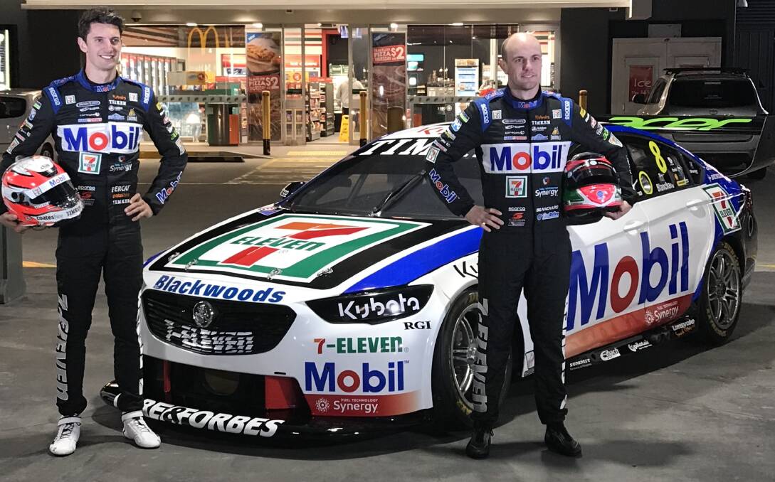 GOOD HEAD SPACE: Nick Percat, pictured with co-driver Tim Blanchard, has prepared well mentally for the Bathurst 1000. Photo: BRAD JONES RACING