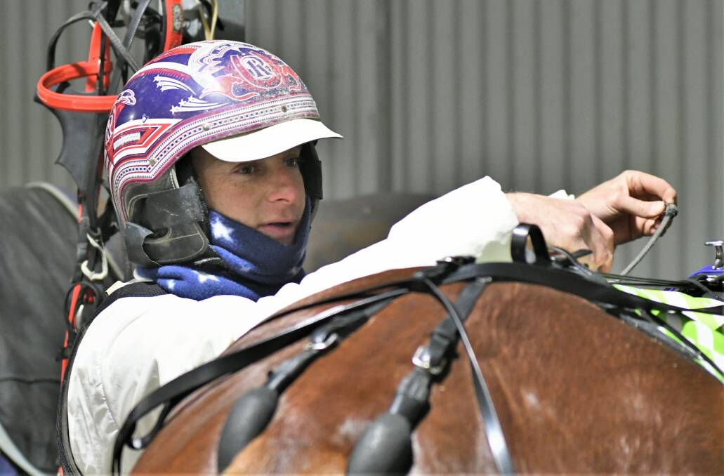 EXCITED: Bathurst driver Mat Rue thinks the Barry Lew trained Karloo Louie could develop into a very special race horse. Photo: CHRIS SEABROOK
