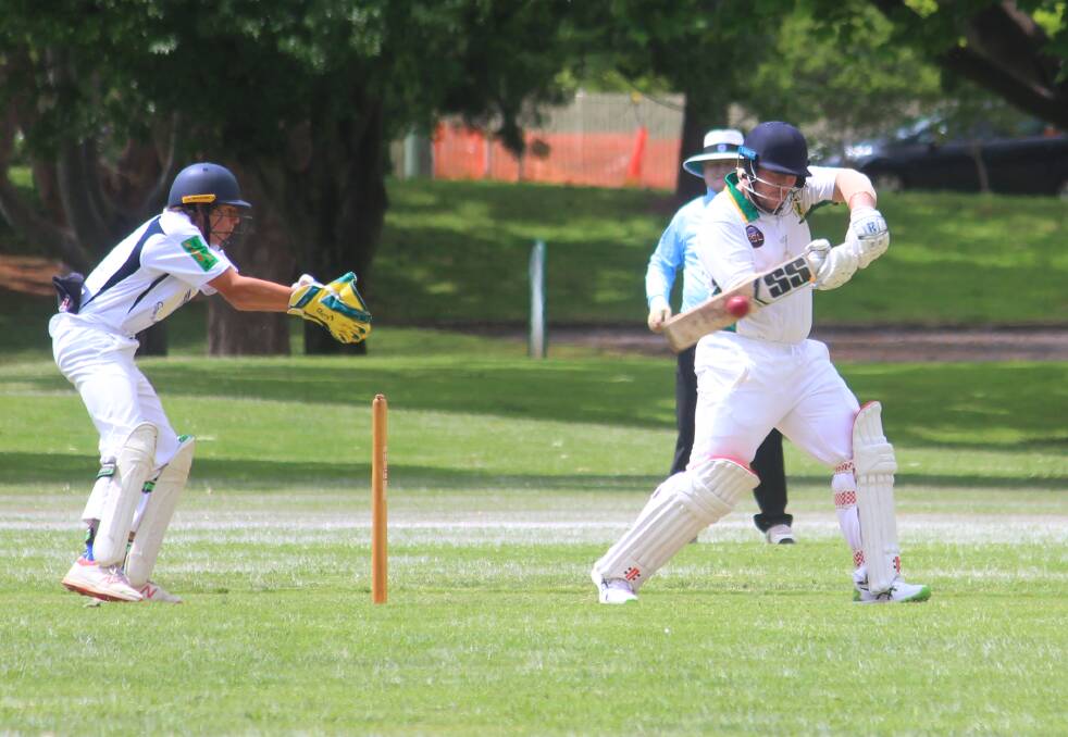 GRITTY: In a Western Zone Premier League game where only seven batsmen in total reached double figures, Connor Slattery top-scored for Bathurst with 41.