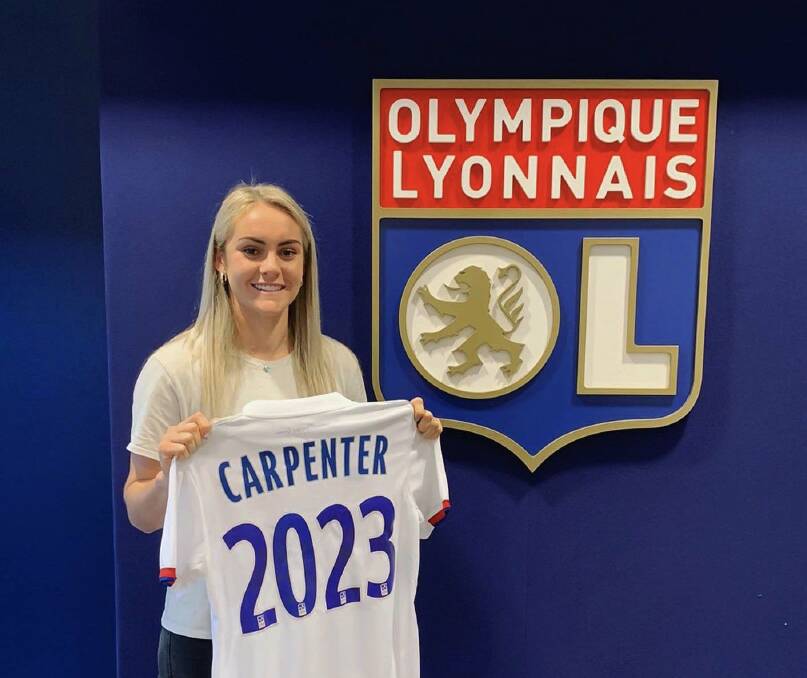 NEW COLOURS: Western NSW soccer graduate Ellie Carpenter is looking forward to her debut in France, but she's even more excited about Australia hosting the Women's World Cup in 2023. Photo: ELLIE CARPENTER TWITTER