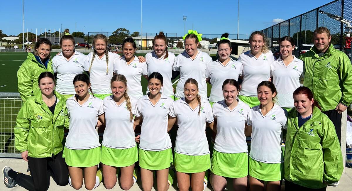 FINISH WITH A BANG: The Bathurst side which competed at the Hockey NSW Open Women's Field State Championships won its last division one game to rank seventh. Photo: CONTRIBUTED