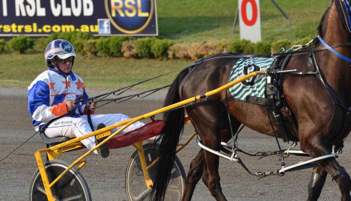 TAKE TWO: Oberon's Justin Reynolds drove a winning double at Bathurst on Monday for his father-trainer David.