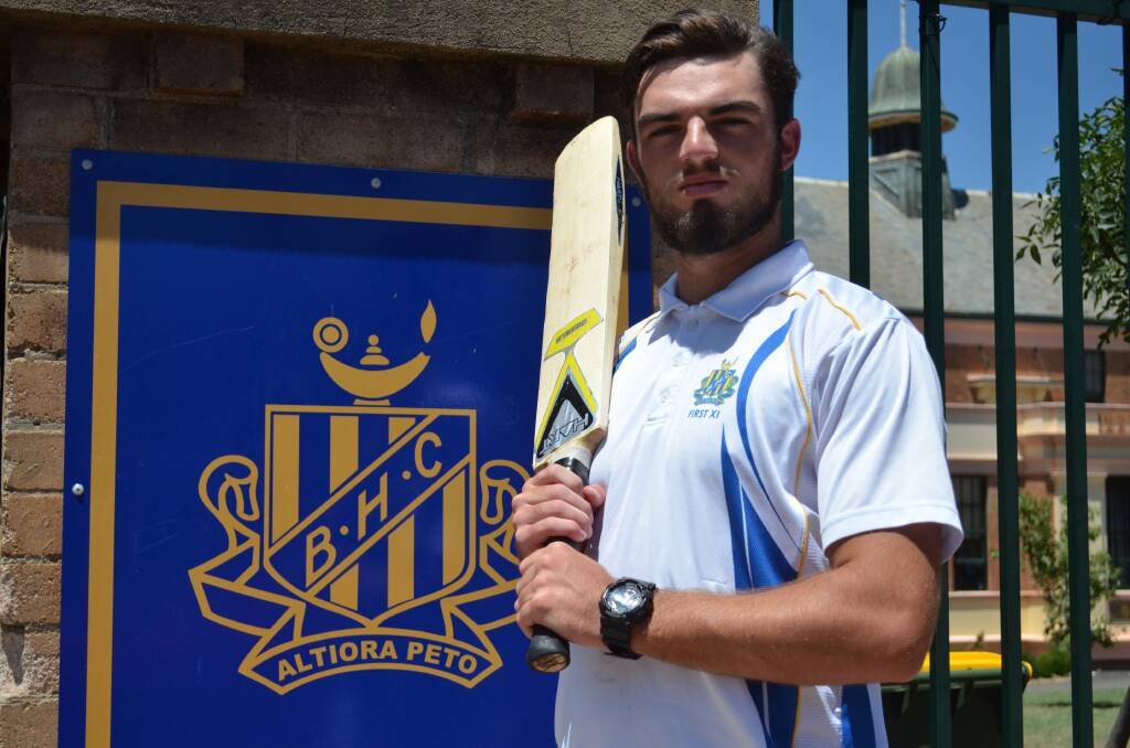 WEAPON: Bathurst High captain Nic Broes is yet to be dismissed in the Alan Davidson Shield. He has hit 401 runs across four games.