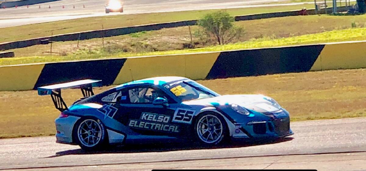 NEW WHEELS: Brad Schumacher steers his new Porsche 991 around Sydney Motorsport Park in the latest round of the NSW Production Sports Cars Championship. Photo: CONTRIBUTED