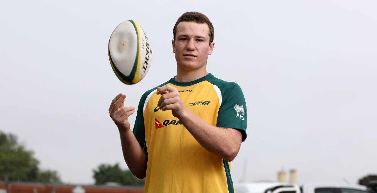 AUSSIE HOPEFUL: Hunter Ward has represented Australia in the World Schools Sevens Series and now the Stannies graduate has been named in the Junior Wallabies squad. Photo: ANDREW MURRAY