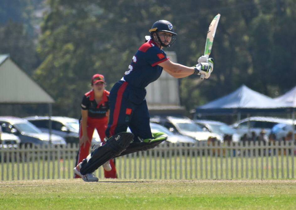 WEAPON: Callee Black belted an unbeaten 114 off 65 deliveries for the Western under 15s in a brilliant 80 minutes at the crease.