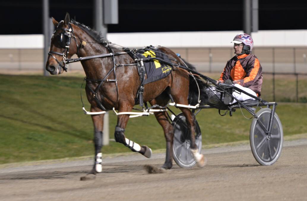 TOP DRIVE: Mat Rue guided two-year-old Bling It Up to the second win of his career on Friday night. Photo: ANYA WHITELAW
