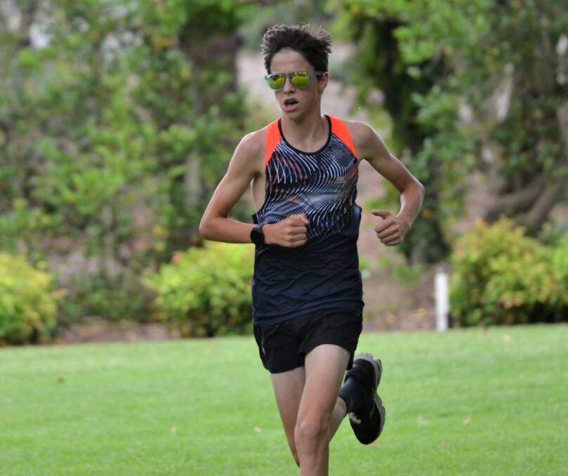 PUSHING HARD: Miller Rivett lowered his Bathurst parkrun personal best by more than a minute on his way to placing second. Photo: ANYA WHITELAW