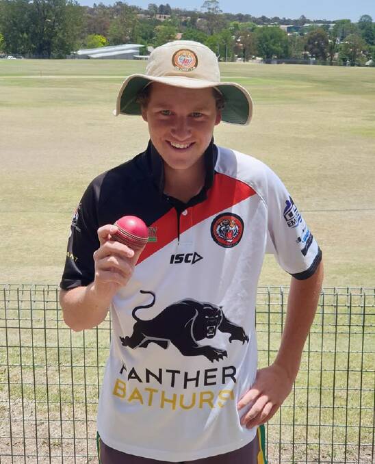ON THE BALL: While Tom Judge is only a part-time bowler, he managed to snare a hat-trick for ORC last Saturday in his under 15s-opens match. Photo: ORC FACEBOOK
