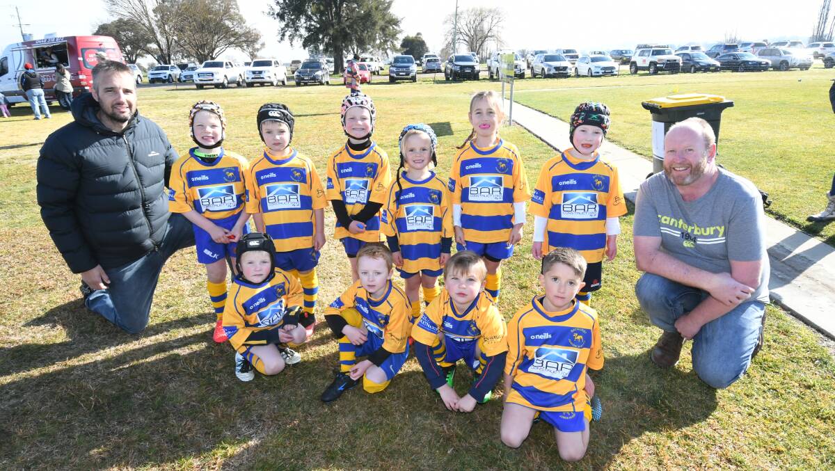 GALA DAY: Bathurst Bulldogs' under 6s team enjoyed their first day of play at Ashwood Park during the club's Walla Rugby Gala Day. Photo: CHRIS SEABROOK