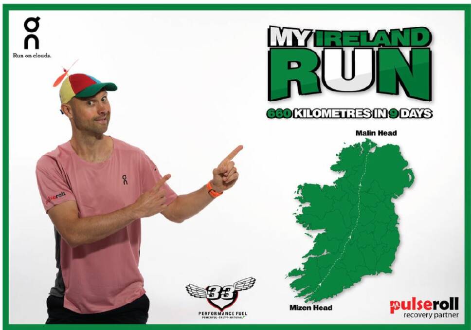 NEW CHALLENGE: Bathurst endurance athlete Luke Tyburski is aiming to run the length of Ireland later this month.