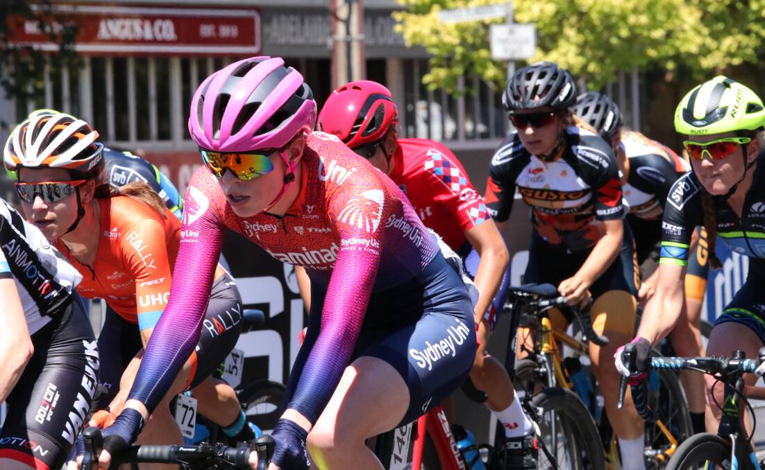 TOP MONTH: Emily Watts, pictured at the Tour Down Under, has impressed riding in the professional peloton this month.
