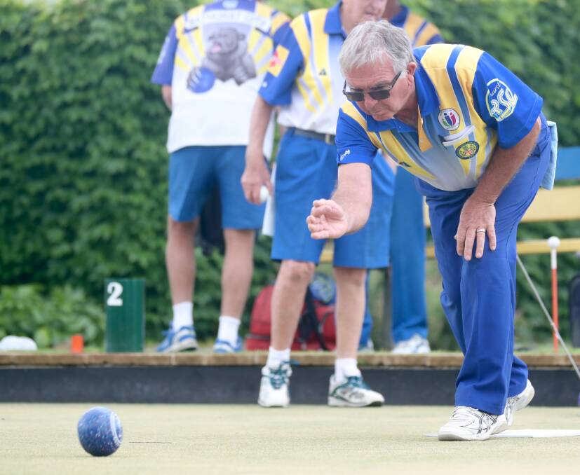 HAVING A ROLL: Mick Simmons took part in Saturday social bowls at Bathurst City.