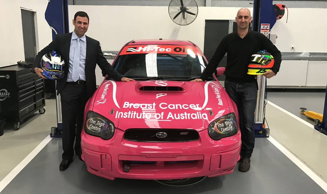 THINK PINK: Sydney brothers Ben and Michael Kavich will be racing for a cure in their #15 Subaru in Sunday's Bathurst 6 Hour.
