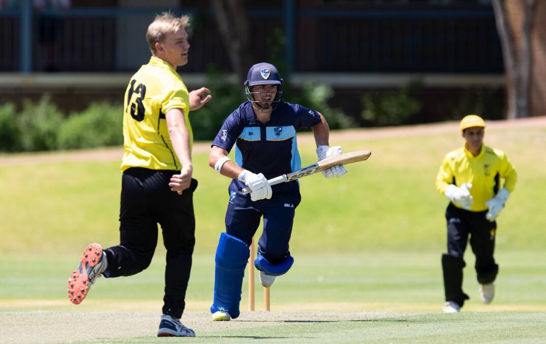 OFF AND RUNNING: Nic Broes ranked 10th on the list of top scorers at the Cricket Australia Under 19 National Championships. Photo: BRODY GROGAN