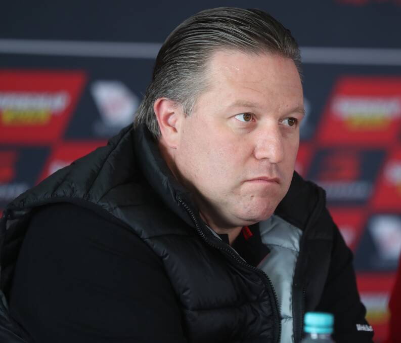 VIRTUAL EXPERIENCE: McLaren CEO Zak Brown, who is also a co-owner of Walkinshaw Andretti United, enjoyed the Supercars celebrity Eseries race at Mount Panorama. Photo: PHIL BLATCH