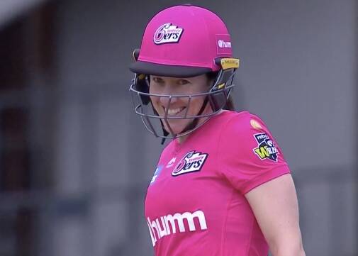 GOOD CONTEST: Lisa Griffith and the Sixers held off Hobart by nine runs in their Women's Big Bash League match on Saturday.