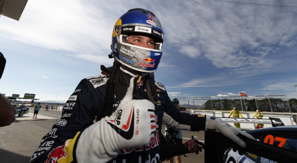 THUMBS UP: Red Bull Racing's Shane van Gisbergen holds the Supercars championship lead heading into the Bathurst 1000.
