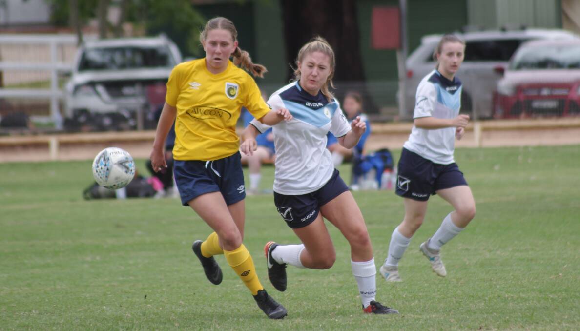YOUNG GUN: Anna Hunt (left) scored the match-winner for the the Mariners in Sunday's clash with Southern Branch.