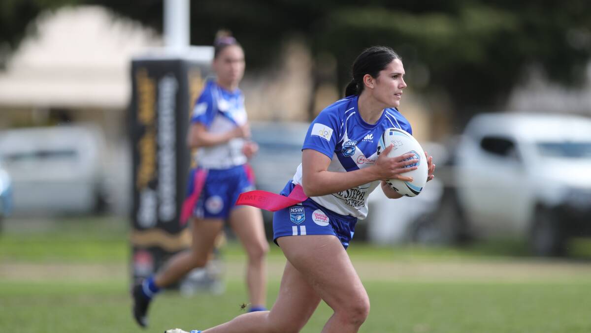 Cheynoah Amone was a star of the Saints' Group 10 premiership winning league tag side, now she's part of Canterbury-Bankstown Bulldogs' 29-woman squad. Picture by Phil Blatch