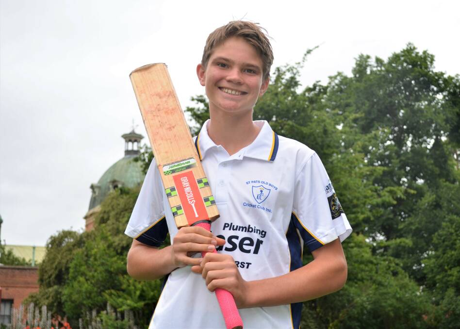 SUPER SAINT: Fourteen-year-old Rupert Begg made 168 opening the batting for Saint Pat's Old Boys White in presidents cup.