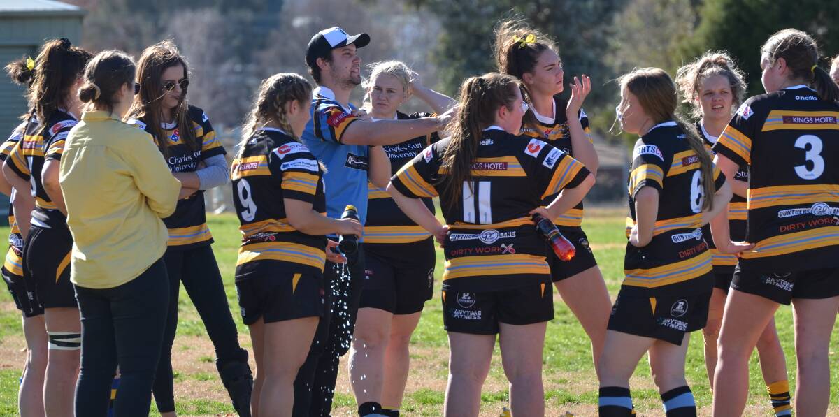 TALKING TACTICS: CSU coach Dom Huggett wants to see his forwards maul as the Ferguson Cup finals loom. The students currently sit in second spot on the ladder.