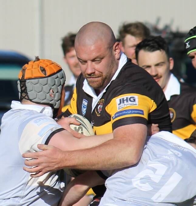 WEAPON: Prop Greg Behan has made huge yards for the Tigers since returning from injury. He will be a key in Sunday's qualifying final against Manildra. Photo: JOHN FITZGERALD