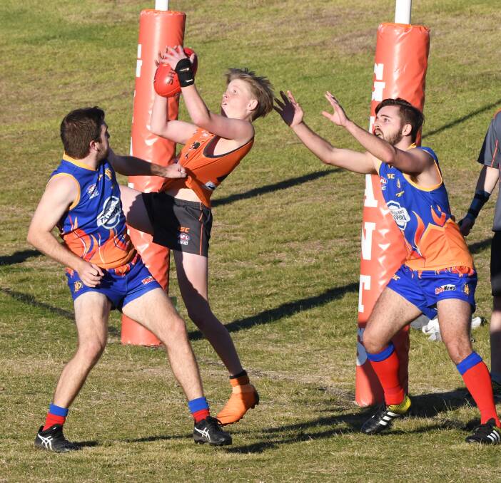 TARGET: Talented teenager Aiden Macauley has kicked 37 goals this season for the Bathurst Giants and hopes to add to that tally in Saturday's match against Dubbo. Photo: CHRIS SEABROOK