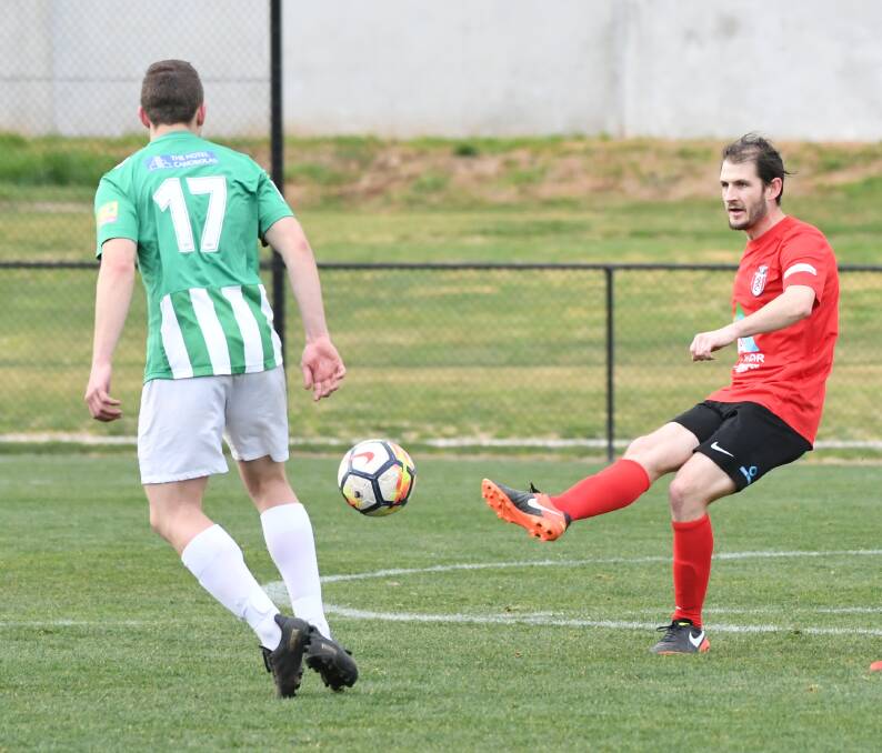 BACK HOME: Joshua Hurt and his Panorama FC team-mates will host Orana Spurs at Proctor Park on Saturday. Photo: CHRIS SEABROOK 071120csocr2