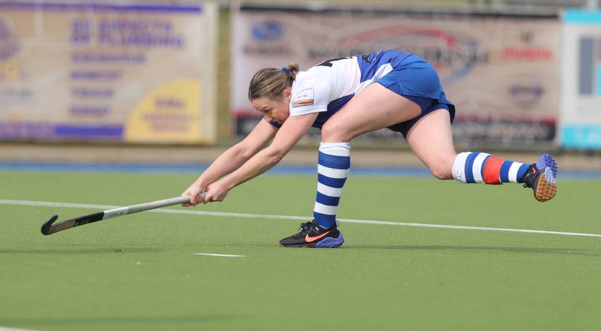 POISE: Jodi Webb and her St Pat's team-mates are fighting hard to try and lock down a top two finish in women's Central West Premier League Hockey. Photo: PHIL BLATCH