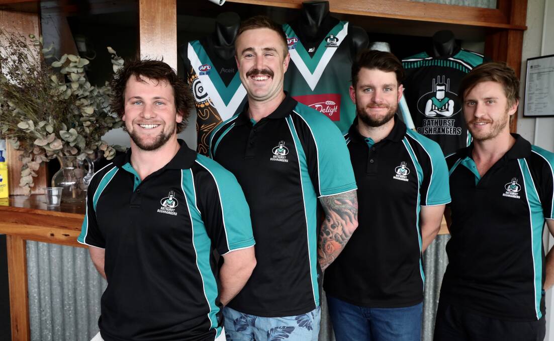 READY FOR OPENING BOUNCE: The 2019 Bushrangers coaches, Troy Robinson, Steve Grundy, Tim Hunter and Matt Archer are excited about Saturday's season-openers. Photo: PHIL BLATCH