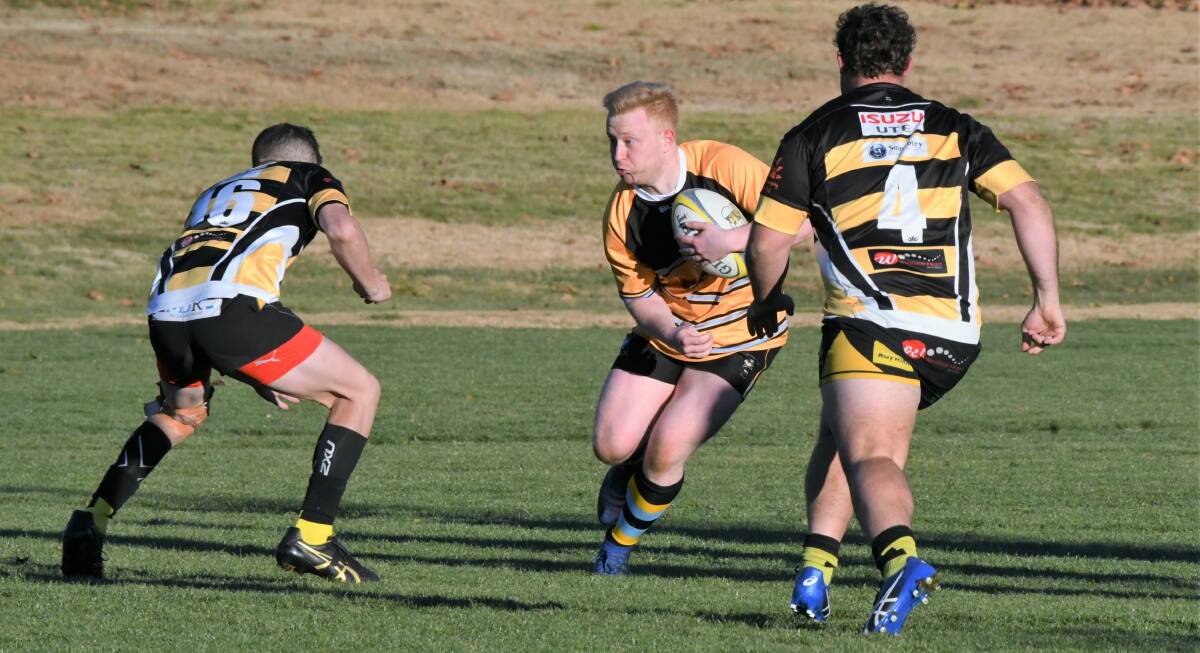 GREAT COMEBACK: Matt Allen and his CSU team-mates fought back from a 21-5 down to beat the Dubbo Rhinos.