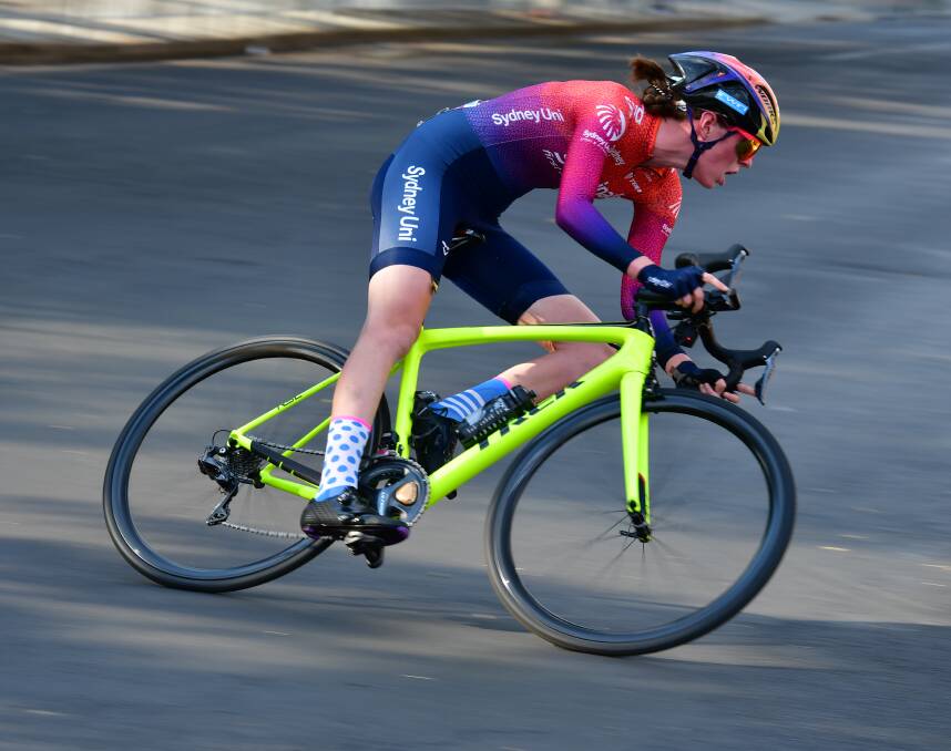 MADE IT: Emily Watts finished a tough stage two at the Women's Tour Down Under in 56th position. Photo: ALEXANDER GRANT