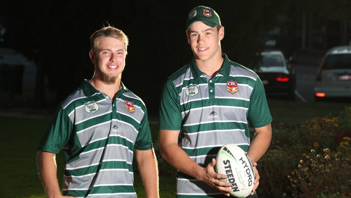 STARS: After impressing for the Western Rams under 18s, Nathan Ward and Liam Henry will tour England with NSW Country. Photo: PHIL BLATCH