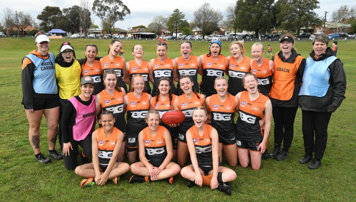 The Bathurst Giants beat the Orange Tigers by 12 points in the AFL Central West youth girls grand final. Photos: CHRIS SEABROOK
