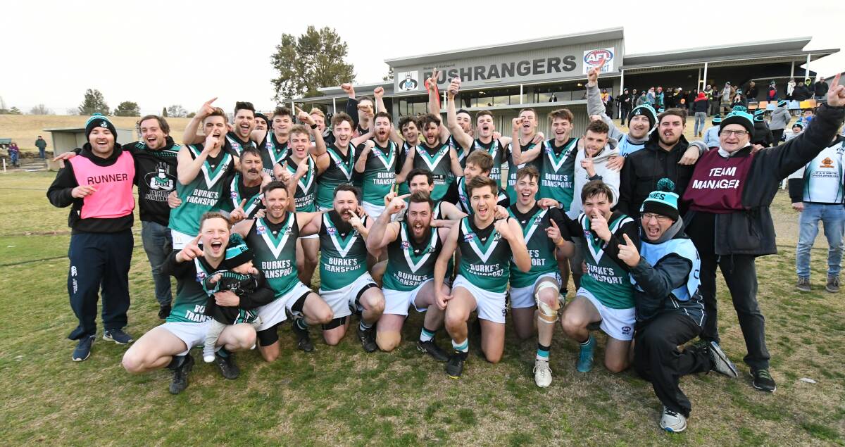 THE BATHURST BOYS ARE HAPPY: The AFL Central West is aiming to for a July 18 start date after the green light was given for senior community sport to resume. It means Bathurst Bushrangers will get the chance to defend their top-grade premiership. Photo: CHRIS SEABROOK