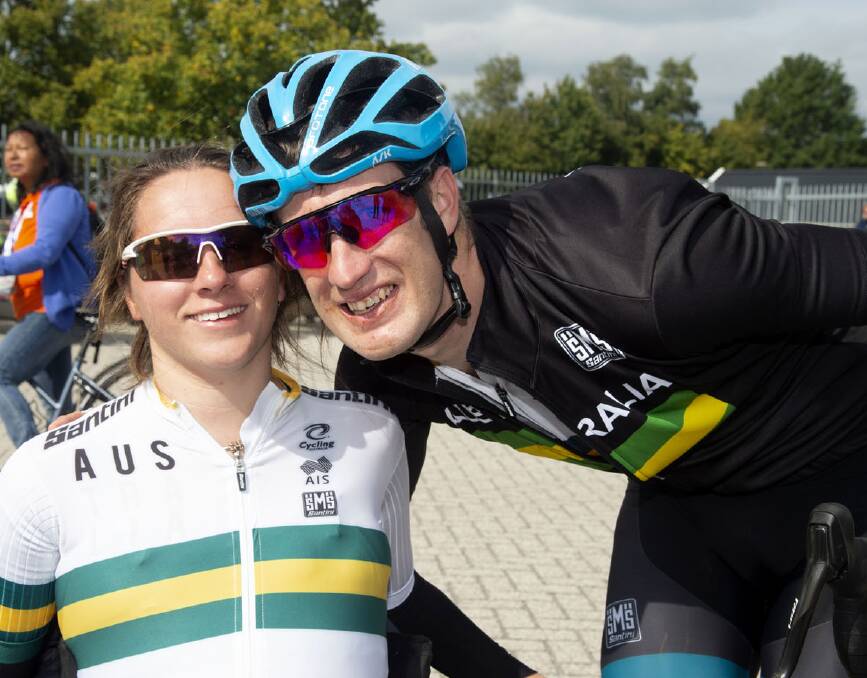 DYNAMIC DUO: Emilie Miller and David Nicholas will be chasing gold at this week's road nationals. Photo: CASEY GIBSON/CYCLING AUSTRALIA
